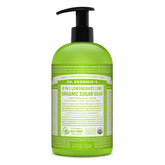 Dr. Bronner's Jabón de azúcar orgánico hierba limón para manos suaves.