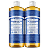 Dr. Bronner's Jabón de Castilla Puro Menta en botella 25 oz para usos múltiples