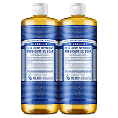 Dr. Bronner's Jabón de Castilla Puro Menta en botella 25 oz para usos múltiples