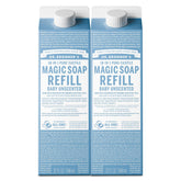 Dr. Bronners Jabón Castilla líquido para bebé sin fragancia con espuma suave y limpia