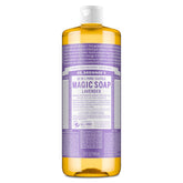 Dr. Bronner's Jabón líquido Castile Lavanda, botella lista para uso diario y aroma suave