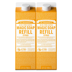 Dr. Bronner's Jabón Mágico de Castilla en botella, espuma abundante para la piel.