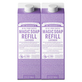 Dr. Bronner's Lavanda: jabón líquido recambio 32oz para cuerpo y hogar.