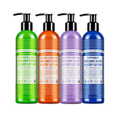 Dr. Bronner's loción orgánica variedad en paquete para piel suave.