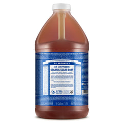 Dr. Bronner's Organic Sugar Soap lavanda en botella, hidratación suave para piel.