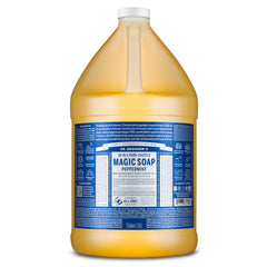 Dr. Bronner's Puro Castile Menta en botella, limpieza fresca para rostro y cuerpo