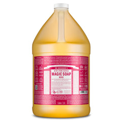 Dr. Bronner's Rosa Castile, botella verter, limpieza suave para piel y cuerpo
