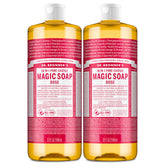 Dr. Bronner's Rosa Castile: jabón líquido con espuma suave para la piel