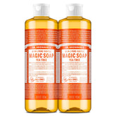 Dr. Bronner's Tea Tree jabón líquido en botella 2pack, limpieza suave diaria