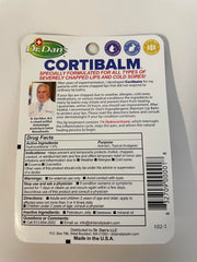 Aplicación suave de Dr. Dan’s Cortibalm para alivio de labios irritados