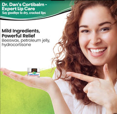Dr. Dan's Cortibalm envase compacto, ideal para retoques diarios