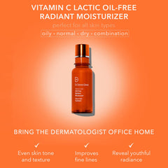 Dr Dennis Gross hidratante Vitamina C láctico, textura cremosa destacada para uso cómodo.
