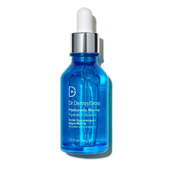Dr Dennis Gross Hyaluronic Marine Hydration Booster — bouteille élégante pour hydratation légère et durable.