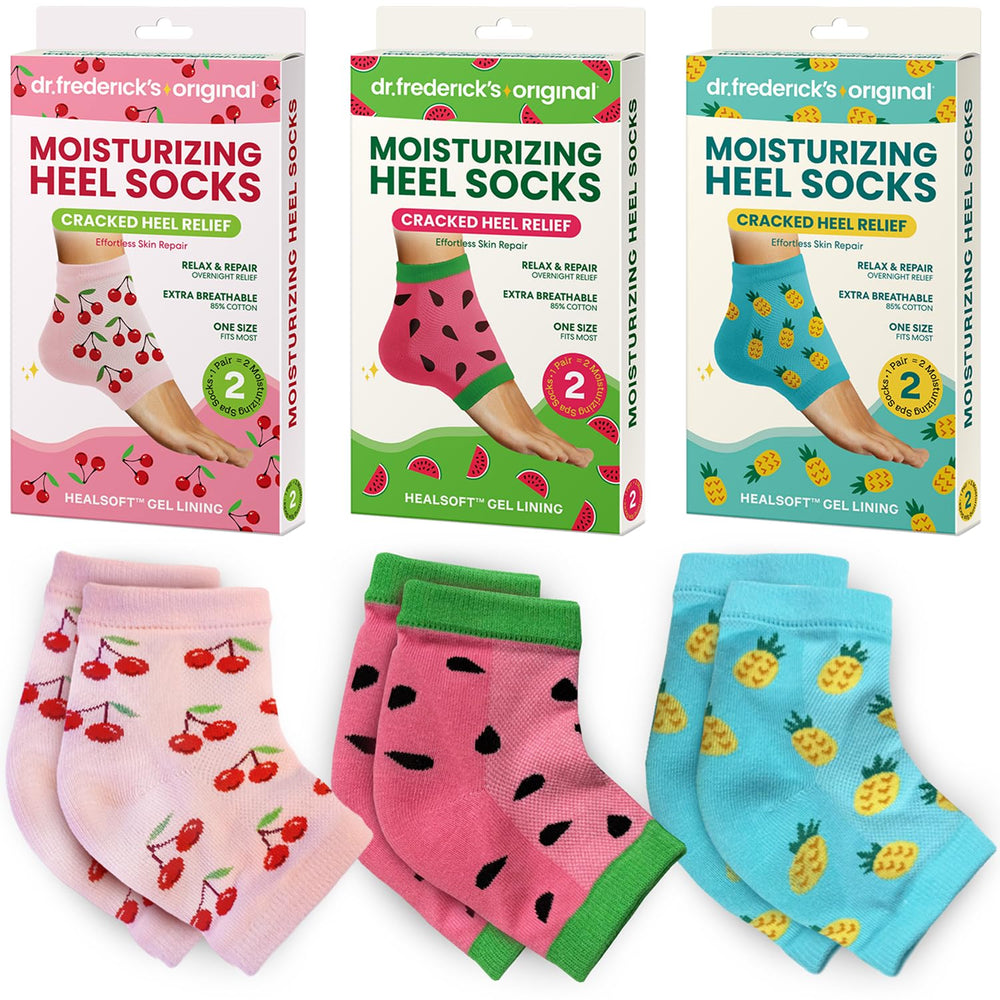 Dr. Frederick's Original chaussettes talons hydratants utilisées nocturne pour hydratation profonde