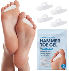Dr. Frederick's Original gel corrector para dedo martillo, 2 pares, uso diario.
