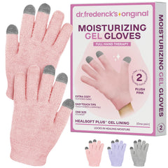 Guantes gel Dr. Frederick's Original con HealSoft interior para hidratación profunda.