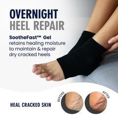 Calcetines con gel para talones de Dr. Frederick's Original favorecen la hidratación nocturna