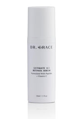 Dr. Grace Sérum Retinol 0.1, frasco compacto para uso nocturno.