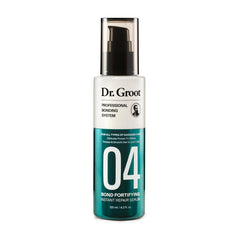 Dr. Groot Serum fortificante con keratina y proteína de seda para cabello más fuerte.