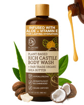 DR.JACOBS NATURALS Pure Castile Soap bottle on shelf for gentle cleansing.