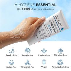 DR. LIFT exfoliante corporal con lavanda, aroma relajante para el cuidado diario.