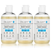 DR. LIFT gel de ducha antibacteriano en paquete de 3, lavado suave y seguro