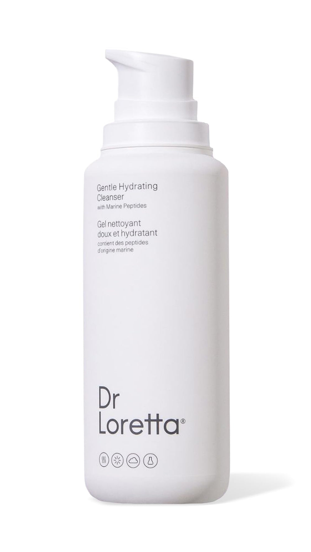 Dr. Loretta – bouteille de gel nettoyant doux, hydratation durable.
