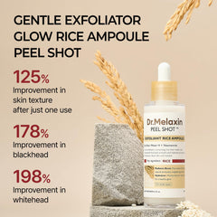 Dr.Melaxin Peel Shot Glow, textura sedosa lista para exfoliar y suavizar la piel