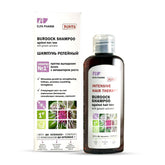 DR. SCHAVIT Champú de Bardana: botella vertiendo para cabello más grueso y saludable.