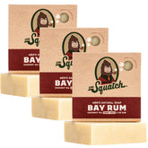 Dr. Squatch Bay Rum bar soap for an invigorating cleanse with natural oils.