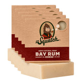 Savon-barre Bay Rum Dr Squatch dans son emballage élégant, idéal comme cadeau.