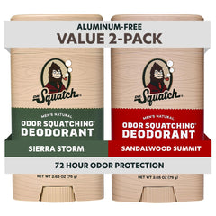 Dr. Squatch Déodorant Sierra Storm bâton, protection longue durée et fraîcheur naturelle