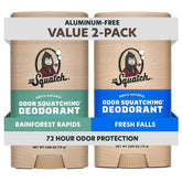 Dr. Squatch desodorante natural 2-pack, protección duradera contra olores.