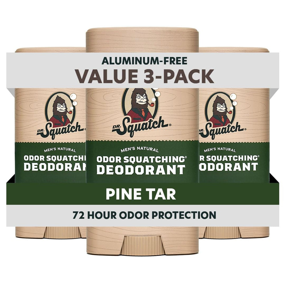Dr. Squatch desodorante natural para hombre con pino tar, sensación fresca todo el día