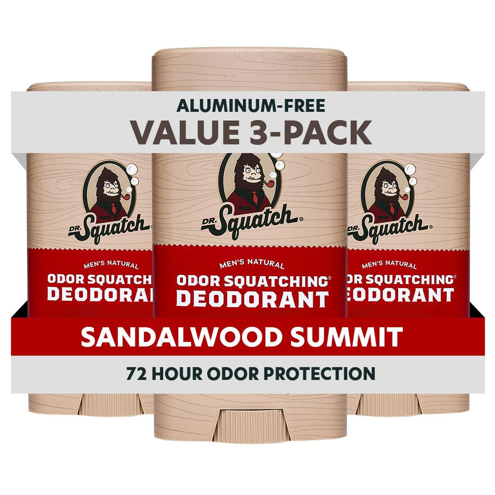 Dr. Squatch Sandalwood Summit, desodorante en barra proporciona protección natural.