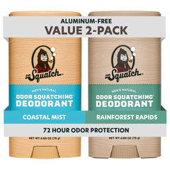 Dr. Squatch déodorant Coastal Mist : bâton sans aluminium offrant une fraîcheur durable.