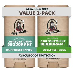 Dr. Squatch desodorante natural para hombres, empaque doble, protección diaria