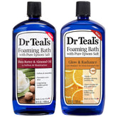 Dr Teal's bain-moussant beurre de karité et amande apaise et adoucit la peau.