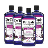 Dr Teal's Baño espumoso con saúco negro para una experiencia vigorizante.