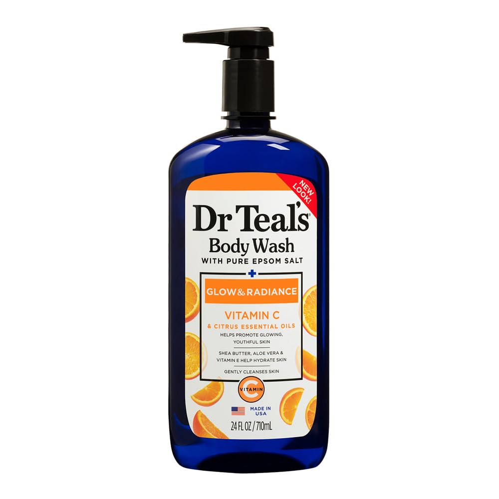 Dr Teal's gel de ducha con sal de epsom para piel limpia y revitalizada.