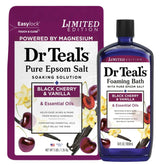 Dr Teal's Edición Limitada: sal epsom vertido en tina para relajación potencial