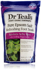 Dr Teal's sal epsom para pies ofrece alivio y descanso tras un día largo.