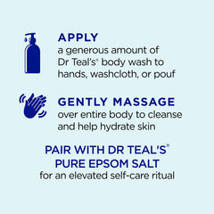 Dr Teal's textura cremosa para cuerpo durante el lavado
