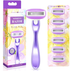 DreamGenius afeitadora para mujeres con mango de metal antideslizante, control suave