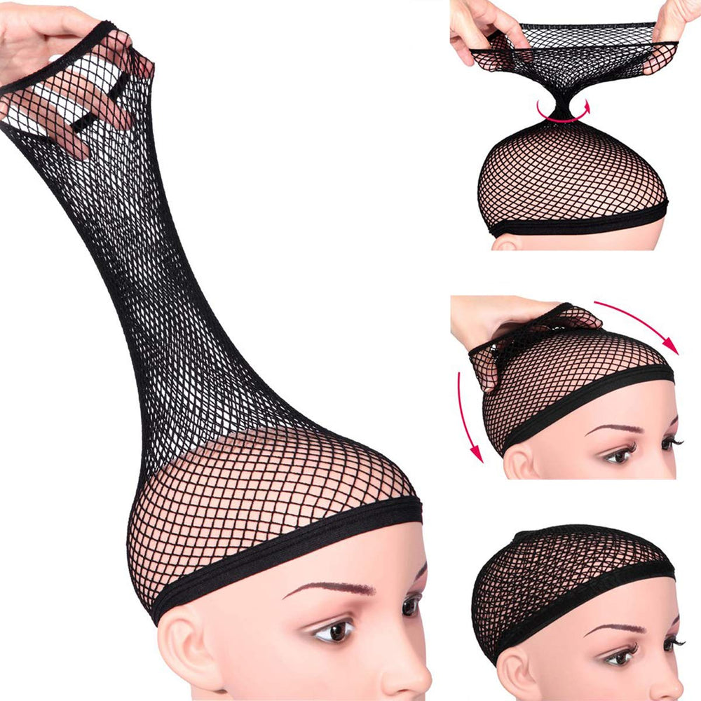 Gorra Dreamlover para peluca negra con frente de encaje, cómodo y transpirable para uso diario.