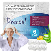 Drench Medical cap sin enjuague para cabello limpio sin ducha, ideal para cuidado diario.