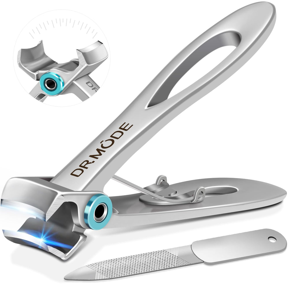 DRMODE cortauñas para hombres con apertura amplia facilita uñas gruesas y largas.