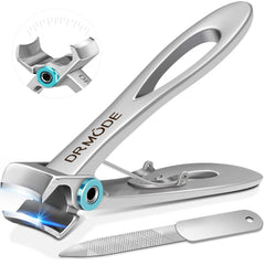 DRMODE cortauñas para hombres con apertura amplia facilita uñas gruesas y largas.