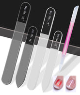 DRMODE kit de lima de vidrio con estuche para uñas brillantes y suaves