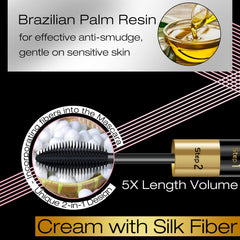 DRMODE Mascara resistente al agua 24h, fijación y definición duradera.